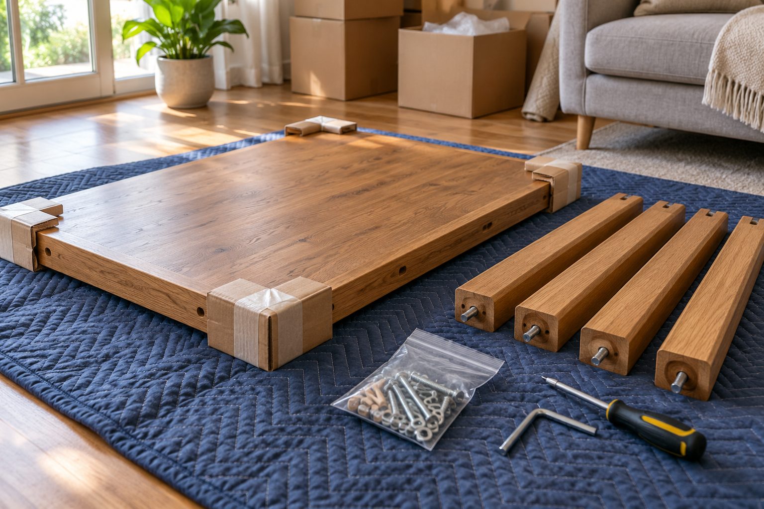Cómo preparar los muebles para una mudanza: desmontaje, protección y montaje seguro